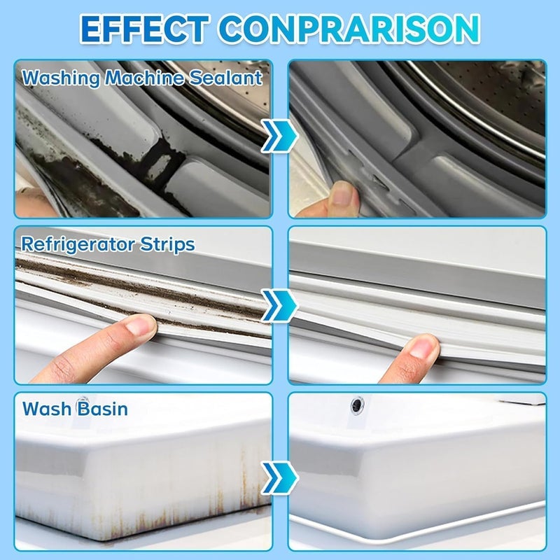HORSEFISH TOOL Home Remover Gel, 2 Pack Washing Machine Cleaner for Washing Machine, Refrigerator Strips, Grout Cleaner for Tiles Grout Sealant Bathroom Cleaning Kitchen Sinks, Front Load Washer Cleaning Solution - Image 2